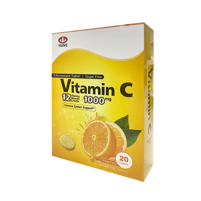 Yiling Vitamin C Effervescent Tablets Whitening OEM Factory protect bones protect gums