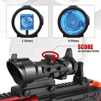 KK M416 Blaster électrique à billes de gel 70cm, double mode automatique, portée de 45 pieds, éclaboussures automatiques rechargeables pour pistolet jouet; M416 Gel Blaster