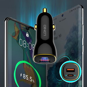 LDNIO C103 Fast Car <strong>Charger</strong> USB C Car <strong>Charger</strong> Fast Charge 2 Cables and USB Port Car <strong>Charger</strong> Adapter - Product Image 2