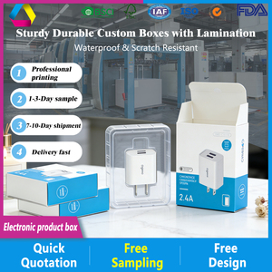 Cajas de Embalaje de Cartón Corrugado Asépticas y Ecológicas Personalizadas para Productos Digitales, Bancos de Energía, Cargadores de Doble Enchufe - Product Image 5