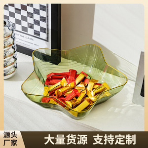Creative Fruit Platter Green And Pink Durable Home Snack Display Plate For Living Room Office Coffee Table - Product Image 5