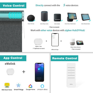 Thông minh cửa sổ con lăn Rèm cơ giới màn rèm với Alexa Google được xây dựng trong cài đặt màn Cửa Sổ Màu rèm - Product Image 3