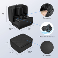 Masseur multifonctionnel pour pieds et jambes, machine 2 en 1 avec chaleur, pétrissage Shiatsu, vibration, soulagement des muscles des pieds et des chevilles