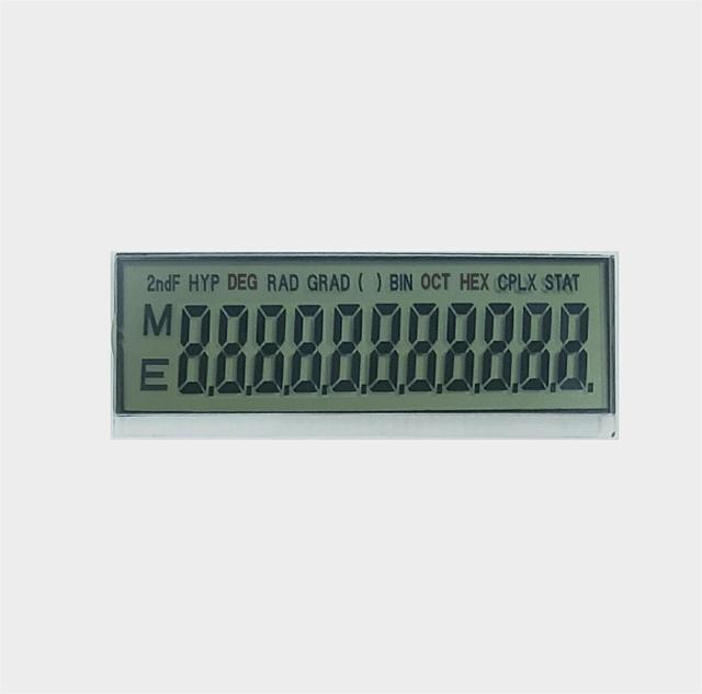 Alphanumeric 9-12 Digit Black and White TN LCD 7-Segment Digital Display with 2.7-5.5V Operating Voltage 68x25mm for Calculator