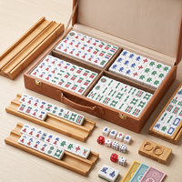 Table de Mahjong Automatique en Bois avec Mélangeur Électrique pour Quatre Joueurs, Jeu de Plateau Chinois, Tapis de Jeu, Vente Directe Usine