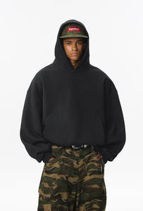 कस्टम लोगो लक्जरी हिप हॉप क्रॉप्ड हुडी खाली विभिन्न बोक्सी फिट उच्च गुणवत्ता वाली स्ट्रीटवियर कपास हेवीवेट हूडी - Product Image 5