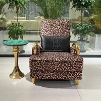 Luxus Qualitäts möbel moderne Natur leder Schnitt Chesterfield Sofa Set Luxus Designs Leoparden muster Stoff Sofa