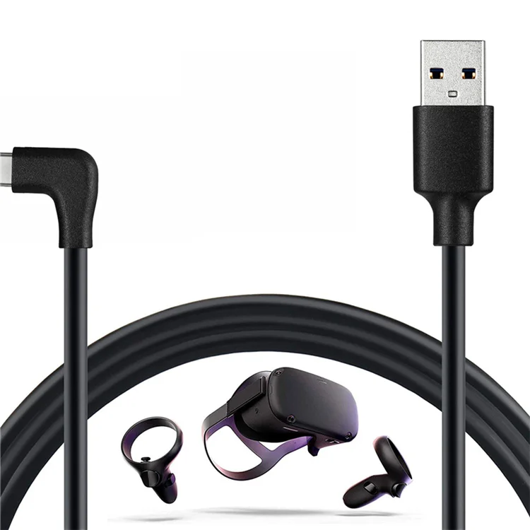 90 Degree USB3.1 Gen2 10Gbps USB-C Fast Charging Data Cable For SAMSUNG S20 Plus XIAOMI LG Oculus Quest 2/ 1 Link VR Type-C Line