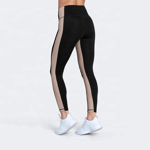 Women's Customized Fitness Gym/Yoga Mid Waist <b>Leggings</b> <b>Pocket</b> Spandex/Polyester Material Four-Way Stretch for Sports Yoga - Product Image 4