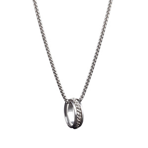 SSeeSY joyas mode punk sans ternissement chaîne en acier inoxydable bijoux fidget spinner anneau pendentif hommes collier pour hommes - Product Image 1
