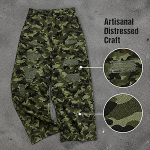 Wholesale Premium <b>Camo</b> Ripped Pants Custom Logo Distressed Baggy Streetwear <b>Cargo</b> <b>Trousers</b> Manufacturer For Brand - Product Image 6