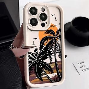 Thời trang mới hoàng hôn cây dừa giá bán buôn Tùy chỉnh hình ảnh logo TPU trường hợp điện thoại cho Iphone 17 không khí 16 15 14 13 12 Pro Max - Product Image 5