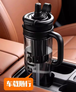 <b>Large</b> Capacity PC Plastic Water Bottle with Straw and Tea Infuser Leak Proof Portable Drink Cup for Travel Outdoor - Product Image 6