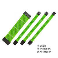 Kit de câbles d'extension ATX de base 30x30cm, connecteurs pour alimentation CPU, fil à manche 24 broches, 8 broches, 6 + 2 broches, 4 + 4 broches