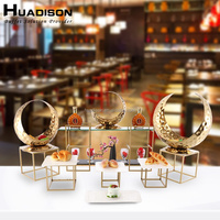 Huadison Équipement De Restauration Buffet Alimentaire Dessert Titulaire Stand De Bureau Dessert Présentoir Pour Hôtel Restaurant