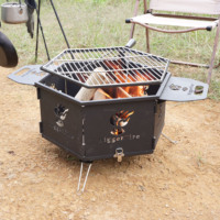Fête en plein air Jardin Patio Camping Pique-Nique Barbecue Grill Foyer Facile À Transporter Portable Rôtisserie Charbon De Bois Barbecue Grills