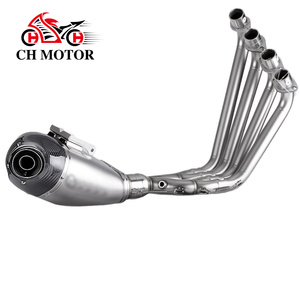 Système complet pour HONDA CB650R CBR650R CB <span class=keywords><strong>CBR</strong></span> <span class=keywords><strong>650</strong></span> CB650 CBR650 <span class=keywords><strong>R</strong></span> 2019 - 2023, échappement de moto, silencieux, tuyau de liaison avant et intermédiaire - Product Image 1
