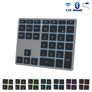 Aluminum+ABS 35-<b>Key</b> RGB Wired Wireless Three-Mode Mini Numeric Keypad <b>USB</b> Type-C Portable Backlighting keyboard for Laptop - Product Image 1