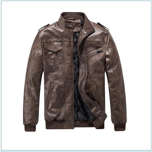 US grande taille fausse <span class=keywords><strong>capuche</strong></span> noir marron hiver chaud moteur motard manteau hiver extérieur en <span class=keywords><strong>cuir</strong></span> PU jean moto veste pour hommes - Product Image 6