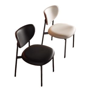 Neuer Moderner Esszimmerstuhl 2025 im Antiken Italienischen Stil, Leichter Luxus, Modern, Schlicht, Retro, Hochwertig, Massivholzstuhl aus Leder + Metall - Product Image 6