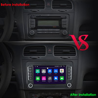 Navigation GPS Android universelle 7 pouces pour voiture MP5 Caméra de recul pour Bluetooth CarPlay sans fil 1 an pour tableau de bord Volkswagen
