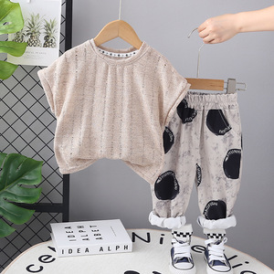 2025 nuovo vestito estivo per ragazzi <span class=keywords><strong>abiti</strong></span> Casual con motivi di carattere elegante e senza maniche Set di due pezzi senza maniche per il bambino per l'autunno - Product Image 5