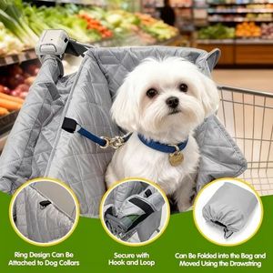 Transportín Plegable para Mascotas con Colchoneta Acolchada de Poliéster, Protector para Carrito de Compras, Ideal para Viajes al Aire Libre - Product Image 4