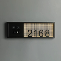 Plaque de porte électronique intelligente murale pour hôtel, rétroéclairée, avec numéro 3D, identificateur de chambre pour maison d'hôtes et appartement