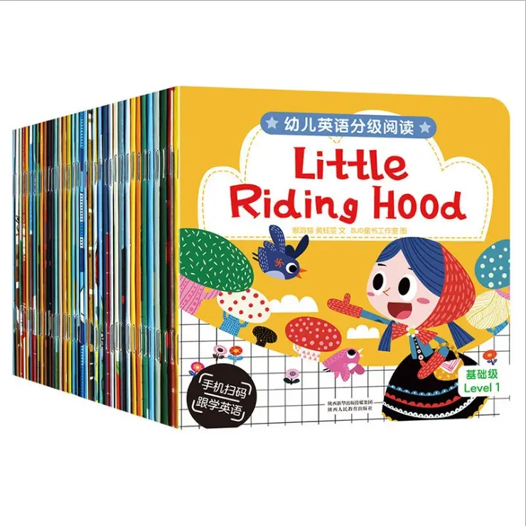 36pcs/set bilingual sound books chinese english for children Education Colouring Story Learning Speaking Children Book Printing