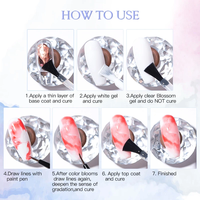 Soak Off clair UV LED Blossom Gel Vernis à ongles Blooming Gel Spreading Effect