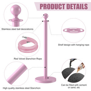 Barriera a Palo in Acciaio Inox per Code in Hotel, Matrimoni e Feste di Compleanno, Altezza 95cm, Qualità Professionale per Gestione del Traffico - Product Image 4