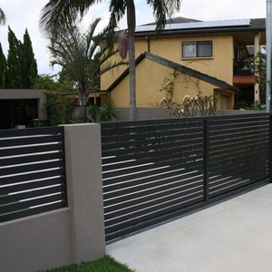 Precios de fábrica valla de aluminio recinto parrillas de acero diseño de valla de aluminio negro seguridad - Product Image 3