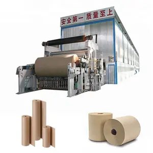 Eco-Friendly Carton Recycled Kraft Craft Paper Mill Kraft Fluting Corrugated Paper Roll Making Machine