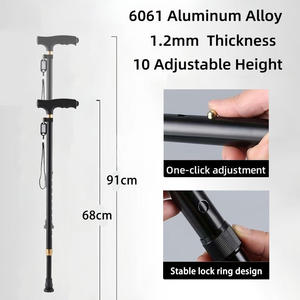 Трость для ходьбы для мужчин и женщин, складная, регулируемая, устойчивая, для любой местности, складные трости для пожилых людей и взрослых - Product Image 3
