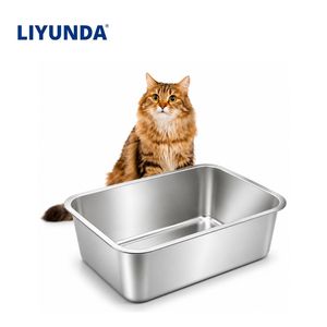 Caja de Arena para Gatos Liyunda Ecológica de Acero Inoxidable con Control de Olores para Gatitos, Gatos Recién Nacidos y Conejos, 45x35x15cm, Limpieza de Mascotas - Product Image 5