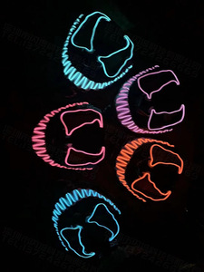 Máscara Facial Completa de <span class=keywords><strong>Venom</strong></span>, de Plástico Luminoso LED, para Halloween, Divertida, con Flash, Accesorio de Película - Product Image 4