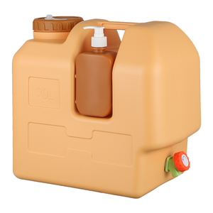Bidon en HDPE écologique portable de 20 L pour le camping, seau de 5 gallons <span class=keywords><strong>avec</strong></span> <span class=keywords><strong>robinet</strong></span> et flacon de savon liquide, utilisation en extérieur et en voiture - Product Image 1