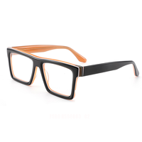 Monture de lunettes de vue carrée pleine monture en acétate de haute qualité pour hommes, verres en verre, adaptée à toutes les formes de visage, livraison rapide – Meilleures ventes