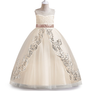 Robe <span class=keywords><strong>de</strong></span> fête pour fille <span class=keywords><strong>de</strong></span> 8 ans, style européen, perle, princesse, rose, fleur, mariage, élégante, brillante - Product Image 3