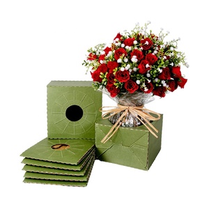 Biodégradable personnalisé fête des mères cadeau panier <span class=keywords><strong>de</strong></span> <span class=keywords><strong>fleurs</strong></span> boîte <span class=keywords><strong>de</strong></span> <span class=keywords><strong>livraison</strong></span> Vase boîtes en carton fleuriste boîte pour <span class=keywords><strong>livraison</strong></span> fleuriste Bouquets - Product Image 2