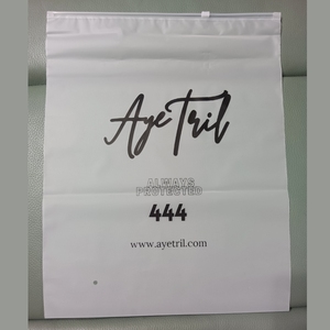 Custom Print Frosted Disposable Zipper <b>Bag</b> Ziplock PE for Shirt Socks Shoes <b>Clothing</b> Garment Packaging - Product Image 3