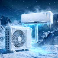 Climatiseur mural de luxe à compresseur T3 DC Inverter R-410A, 9000 12000 18000 24000 36000 BTU, pour refroidissement et chauffage