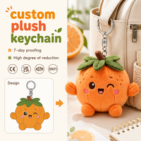 Porte-clés personnalisé en peluche miniatures fruits (kakis), porte-clés anime en peluche personnalisé, pendentif mascotte doux, porte-clés en peluche sur mesure