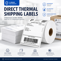 Étiquettes d'expédition thermiques directes personnalisées 3-en-1 résistantes à l'eau, à l'huile et aux rayures, rouleaux de codes-barres pour USPS, UPS, FedEx
