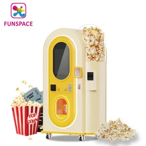 Nieuw Ontwerp Popcornautomaat Volledig Geautomatiseerd Commercieel Product Op Maat Gemaakt Muntgeld Creditcard Gearomatiseerde Popcorn