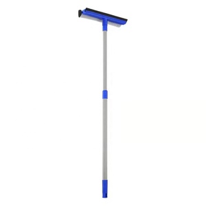 Outil de nettoyage de vitres 2 en 1, nettoyeur de glaces de voiture avec épurateur, Kit de lavage de pare-brise avec perche d'extension - Product Image 1