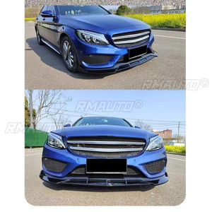 Diffuseur de pare-chocs avant de voiture, style Brabus, pièce de modification pour Mercedes Benz Classe C W205 2015-2018, accessoires de voiture - Product Image 5
