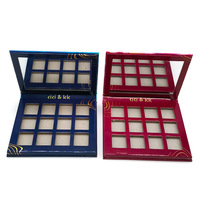 Palette de fards à paupières de maquillage en gros boîte de papier cosmétique de marque personnalisée à haute teneur en pigments estampage en feuille d'or gaufrage caractéristiques haut de gamme