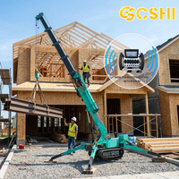 Mini-grue araignée de 5 tonnes, certifiée CE EPA, grue sur chenilles hydraulique pour travaux de levage en construction