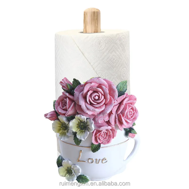 Paper Holder Tissue Holder Kitchen Paper Towel Holder Resin Wood Creative special gift Arts & Crafts
